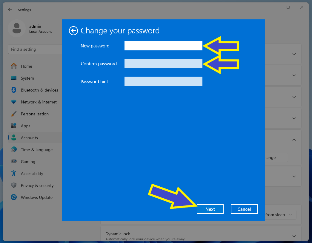 Windows 11 New password - TechZee IT Solutions